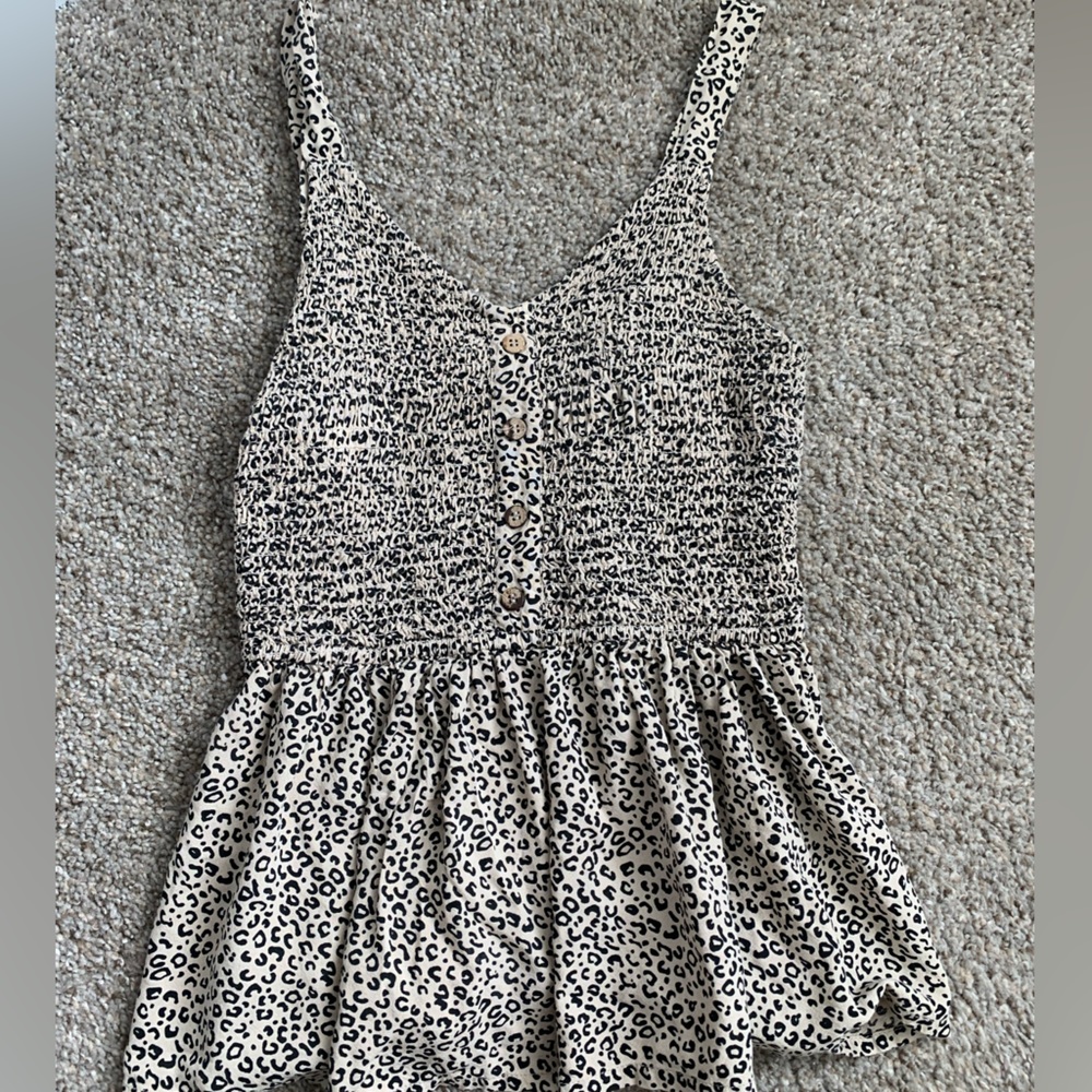 Japna Cheetah Print Peplum Tank